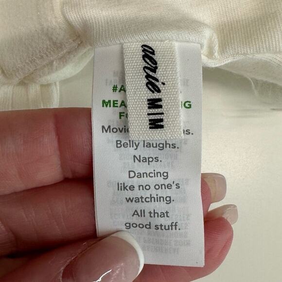 NWT | Aerie | Ribbed Crop Top Bralette | White | Medium - Picture 9 of 15